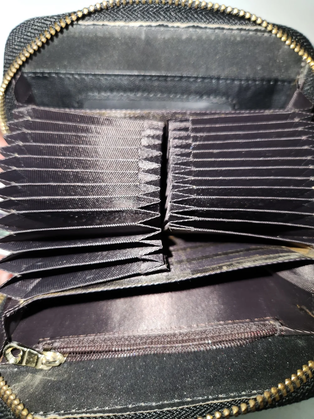 Black Floral Embossed Zip Wallet - Women's Floral Leather Card Holder
